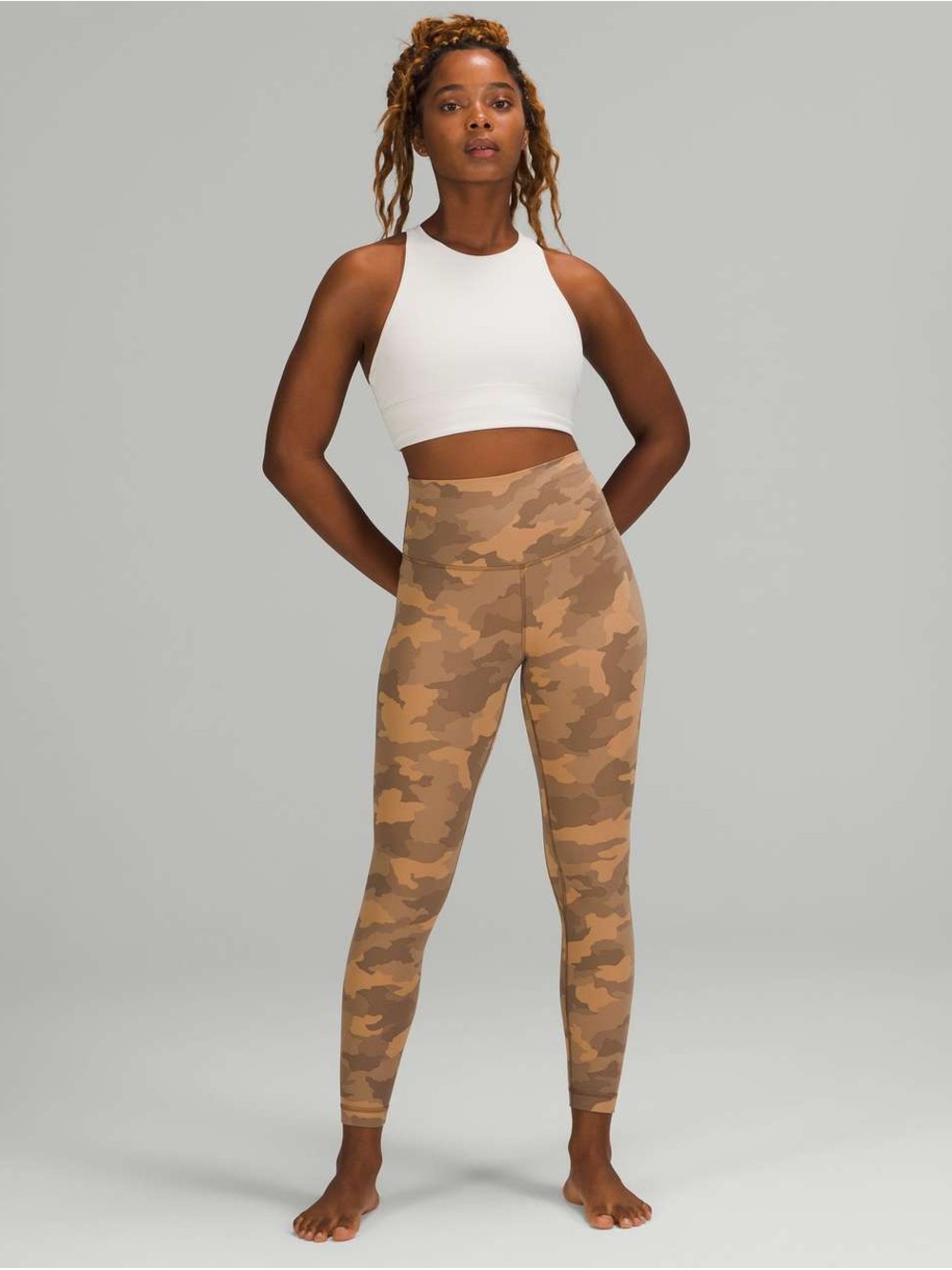Lululemon Align High-Rise Pant Leggings with Pockets 25" Camo Beige Multi size 6